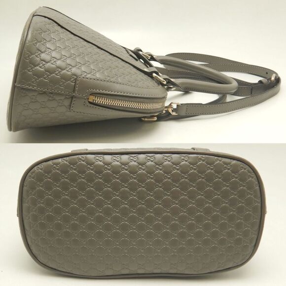 GUCCI Authentic Gray Leather Bag - Picture 4 of 10